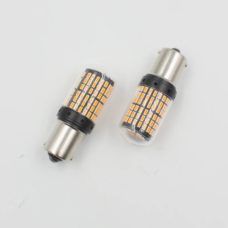 FSYLX 2pcs CanBus led  S25 1156 BA15S p21w BAU15S py21w T20 LED 7440 W21W W21/5 W 3014 144smd ڵ ȣ 극ũ 