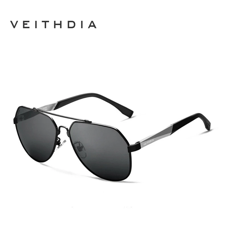 Бренд VEITHDIA, мужские солнцезащитные очки из алюминиево-магниевого сплава, Поляризованные синие линзы, зеркальные очки для вождения, солнцезащитные очки для мужчин, мужские оттенки