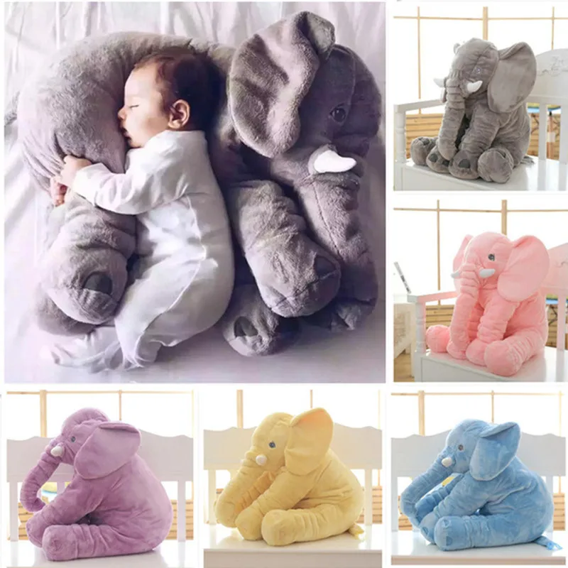 

New Hot Sale Free Shipping Colorful Giant Elephant Stuffed Animal Toy Animal Shape Pillow Baby Toys Home Decor
