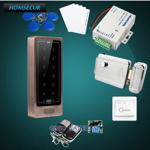 

HOMSECUR Waterproof Wiegand 26/34 Anti-Vandal 125Khz RFID Access Control System+Backlight