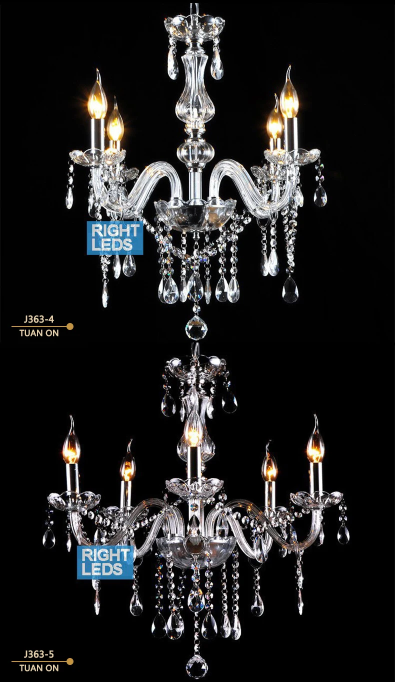 DX Clear Crystal LED Chandelier (7)