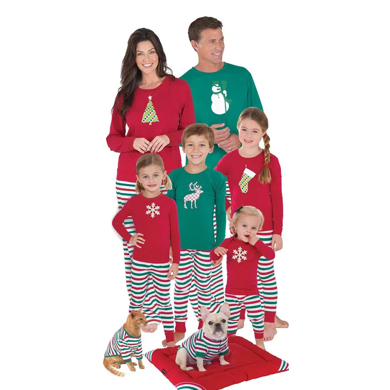 

2018 New Year Hot Sale Christmas Family Matching Outfits Christmas Family Pajamas Set Adult Women Men Kid Sleepwear Nightwear
