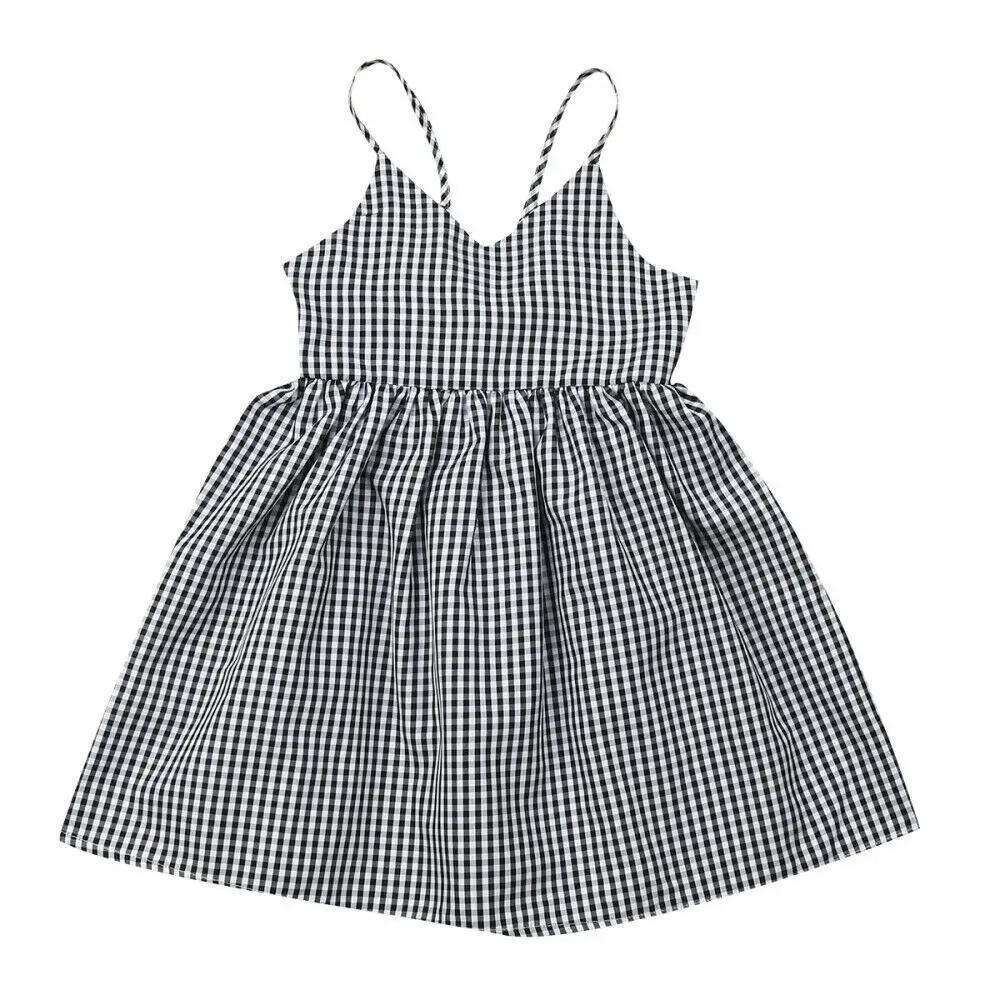 

Newborn Kids Baby Girl Clothes Plaids Party Pageant Princess Tutu Dress Sundress