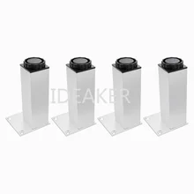 1 шт. 180 мм регулируемая алюминиевая легированная круглая мебель ножки Серебряный шкаф диван ноги