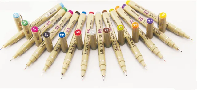 free shipping 12 color technical drawing pen pigma micron ink pen