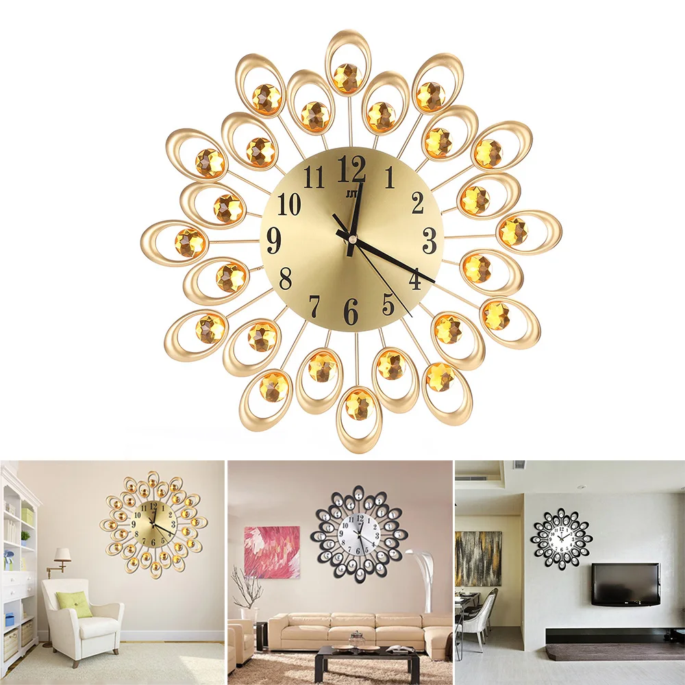 

Hot Sale Radial Flower Big 3D Iron Decorative Wall Clock Retro Design The Clock On Wall