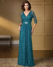 Neue 2017 Mutter der Braut Kleider Mit Spitze Ärmel Schärpen Elegante Für Hochzeit Abendgesellschaft Kleider Frauen Formale Kleid