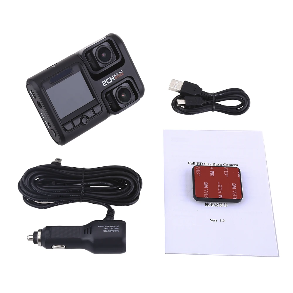 Автомобильный dvr камера два видеорегистратора gps sony IMX323 1080 P Full HD двойной объектив