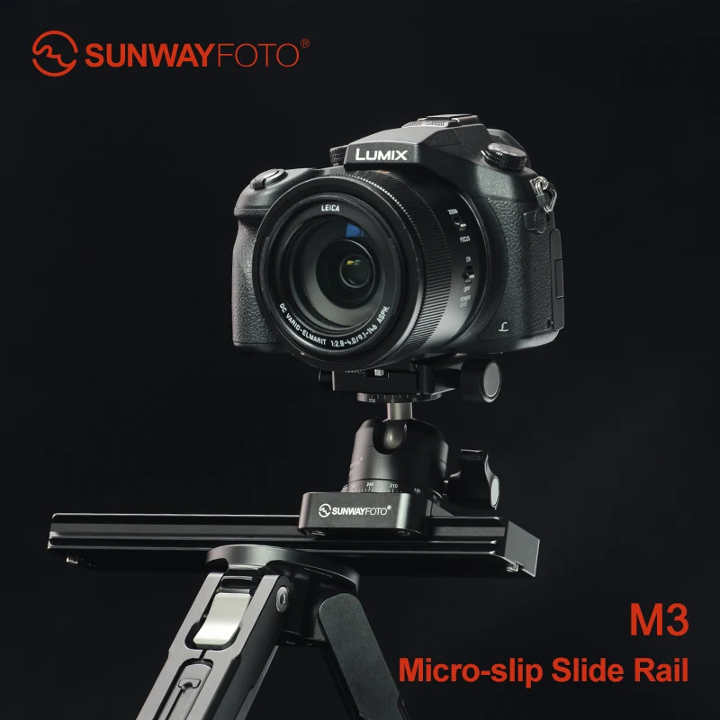 SUNWAYFOTO M3 камера dslr Мини-ползунок телефон для видео рельс слайдеры visiophone Путешествия dslr камера слайдер timelapse шариковая головка