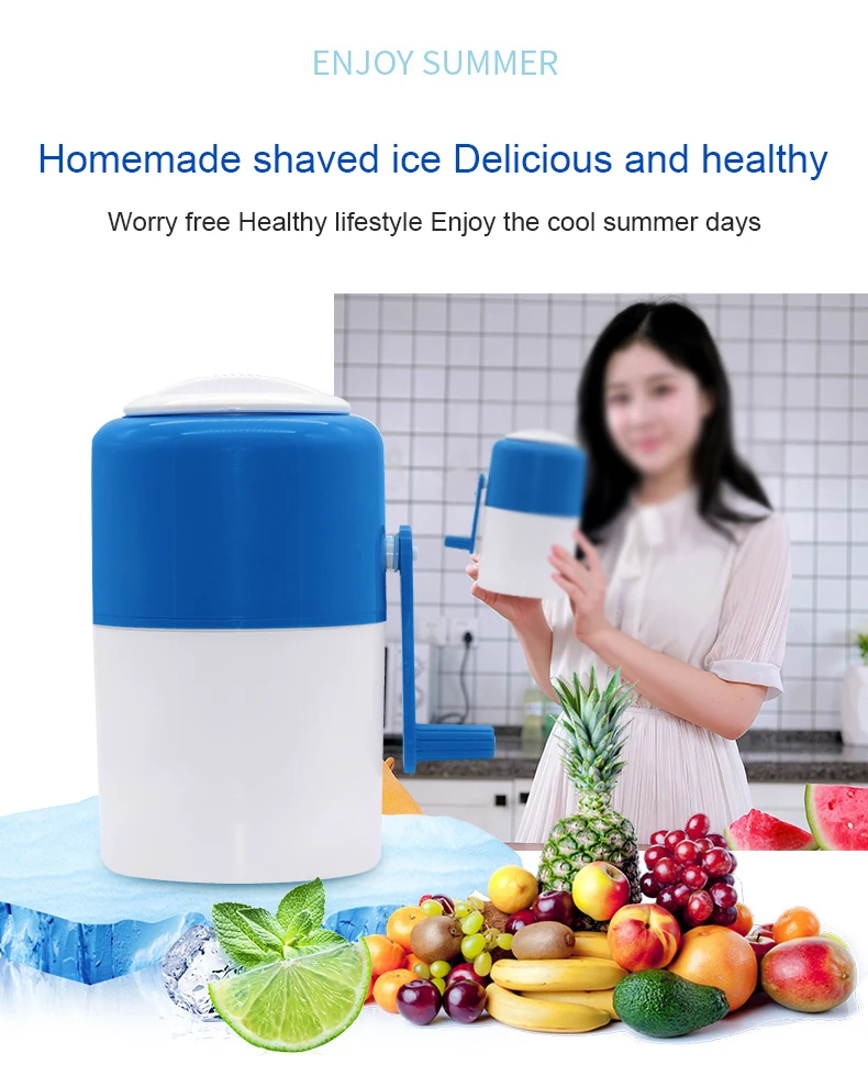 Ручная дробилка льда, бритва, рукоятка, мини машина для бритья льда, сделай сам, измельчение мороженого, измельчение снега, конус, дробилка