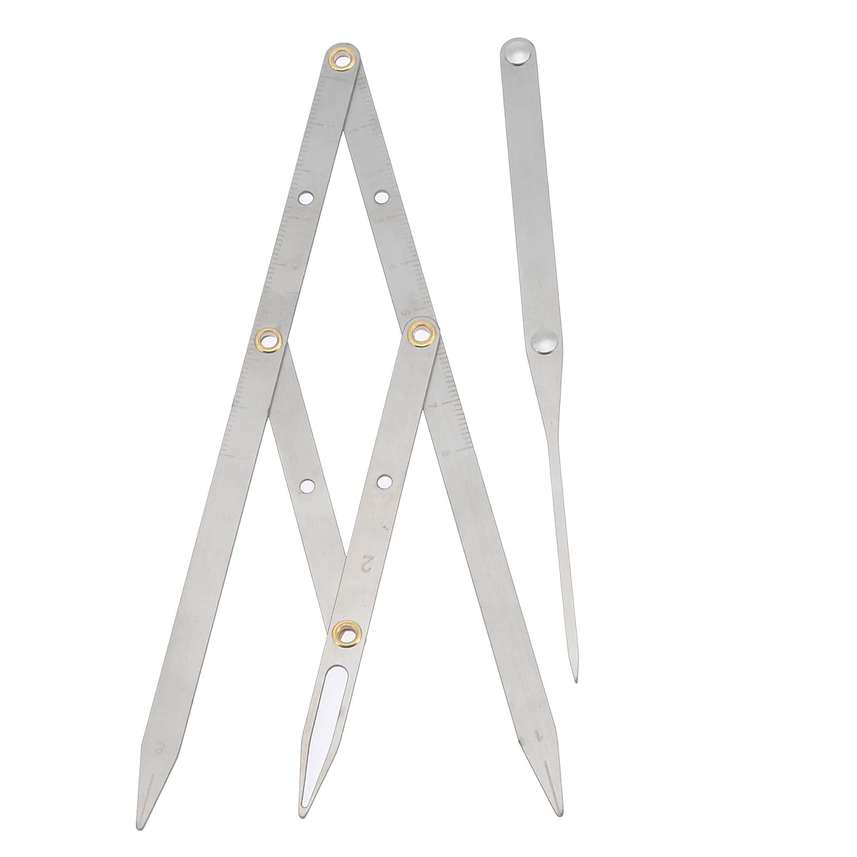 Shellhard 1pc Stainless steel Eyebrow Microblading Permanent Eyebrow Calipers Ruler Makeup Measure Tool Mean Golden Eyebrow
