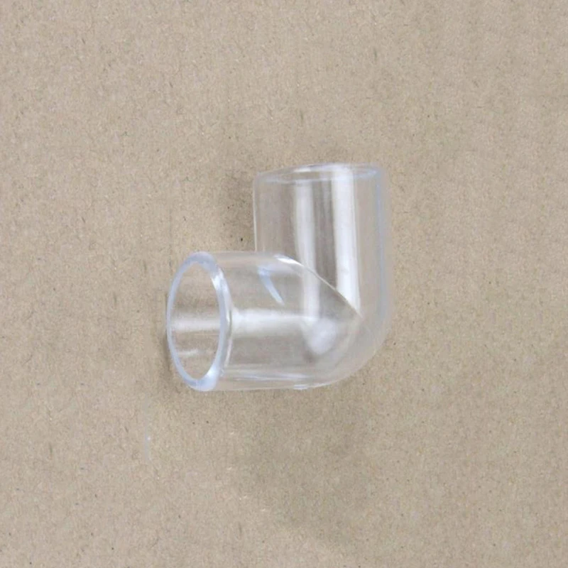 

16mm ID Acrylic Transparent 90 Degree Elbow Tube Joint Pipe Fitting Water Connector For Garden Irrigation Aquarium Fish Tank