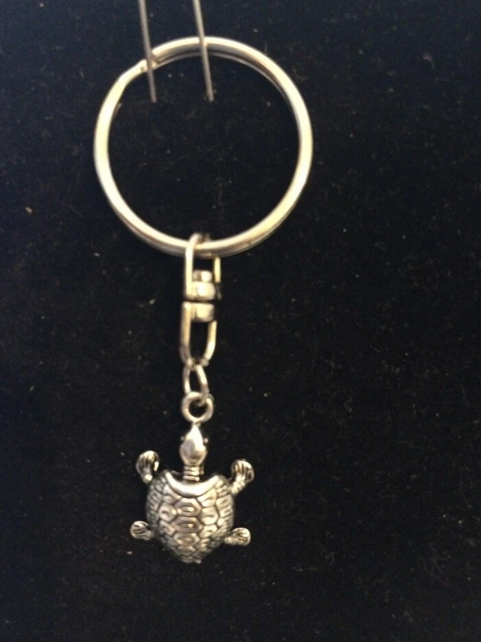 Marine life sea turtle Keychain Decorative Vintage silver Charm Pendant