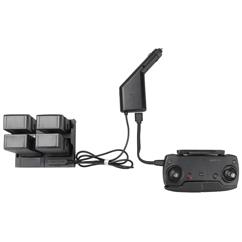 3 в 1 USB адаптер Автомобильное зарядное устройство Разъем Интеллектуальная мульти батарея зарядка концентратор для DJI Mavic Air Drone подставка для мобильного телефона