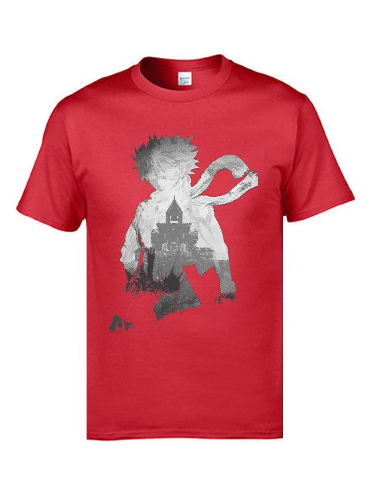 Fairy tail 8684 Prevailing Men T Shirts O-Neck Short Sleeve All Cotton Tops Shirt Printed Tee Shirt Wholesale Fairy tail 8684 red