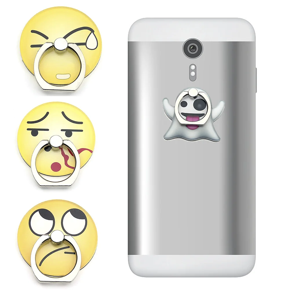 Акриловый рисунком улыбающегося лица Нос вертикальный средний палец мобильный телефон кольцо кронштейн для IPhone6S 7 8 P Xs Max Xr