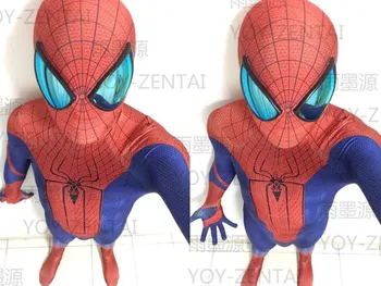 

(SM1063)Top Quality Luxury Custom The Amazing Spiderman Zentai Suits With Sole Halloween Costume With Upgrade material