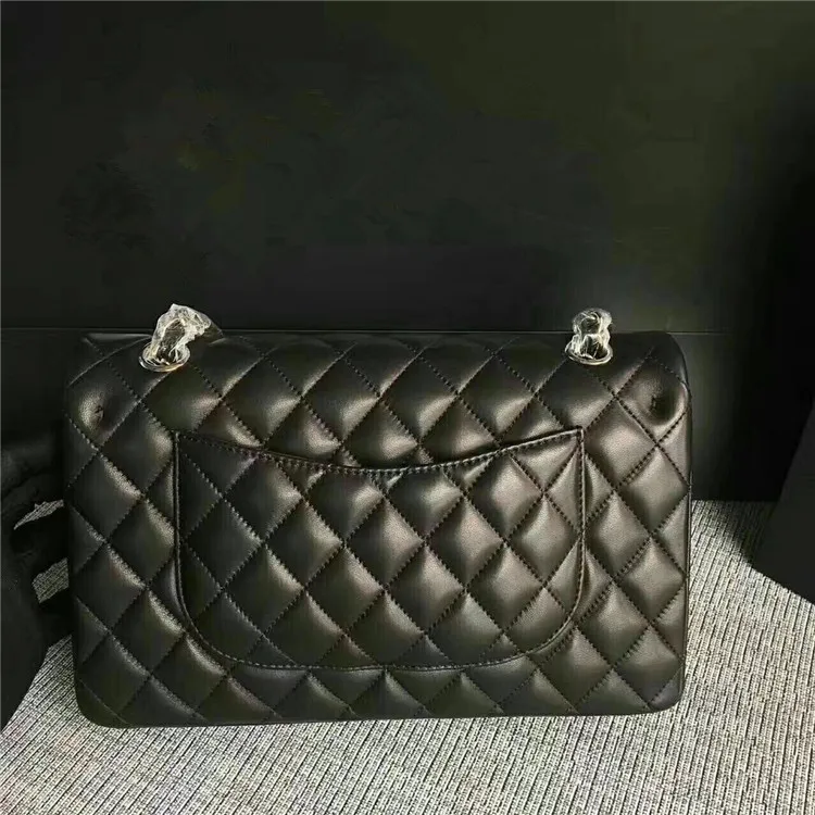 Free DHL Shoulder Bag Women Classics Woc Plain Lamb leather Double Flap Crossbody Bag Caviar Jumbo Handbag Gold Silver Chain