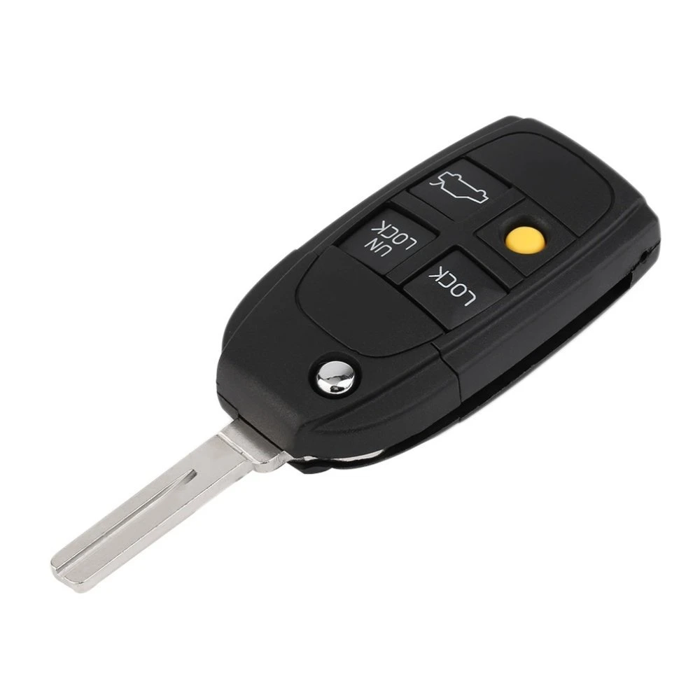 Модифицированный 4 кнопки дистанционного ключа флип ключ чехол для VOLVO S40 V40 S70 C70 V70 S80