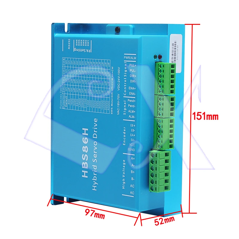 86 замкнутый контур шаг серво комплект 86HSE4N замкнутый контур шаговый двигатель 4.5N.M 4.2A+ AC18-80V драйвер HSB86H с 3 м кодер линия