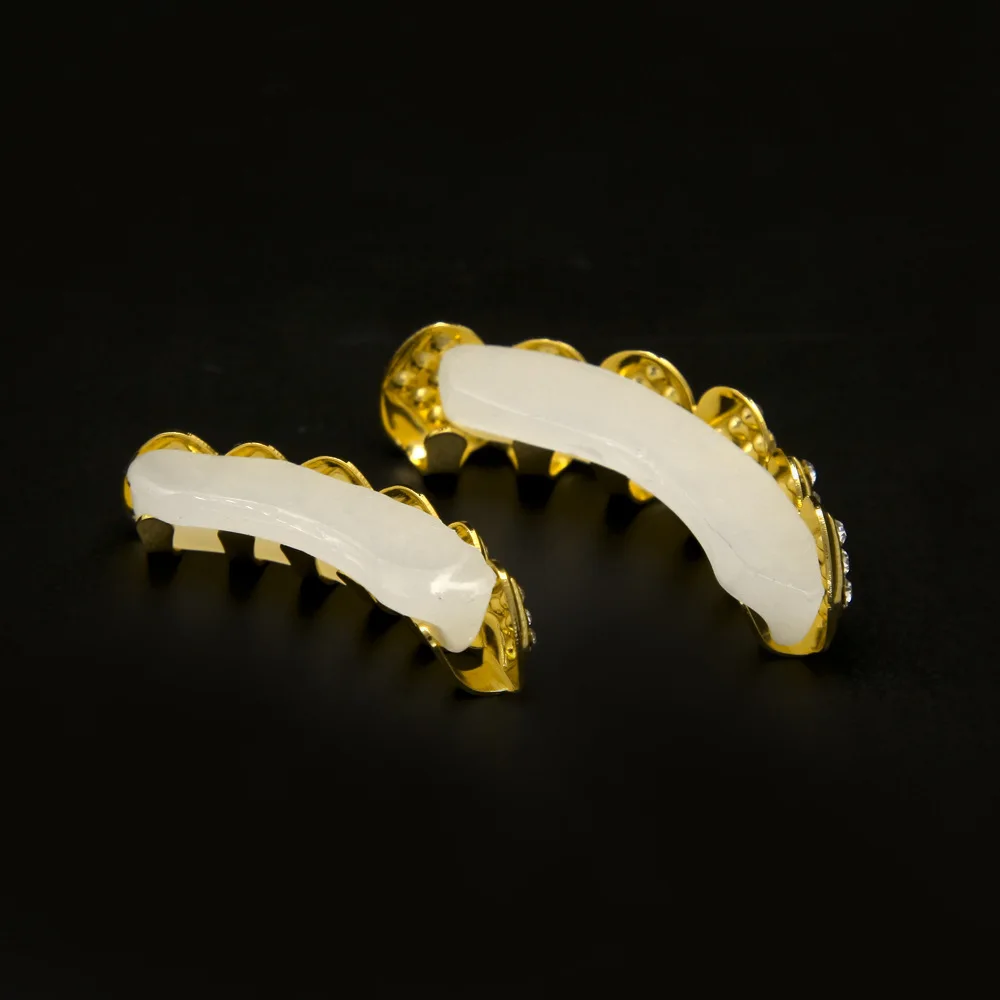 ice out bling bling mens grillz vampire teeth deco set gold tooth grillz cap rapper pcs top bottom hiphop tooth jewelry tsin body jewelry from with deco