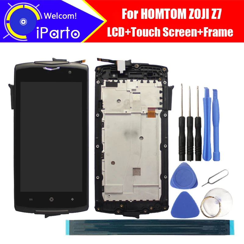 ЖК-дисплей 5 0 дюйма HOMTOM ZOJI Z7 + дигитайзер сенсорного экрана рамка в сборе 100%