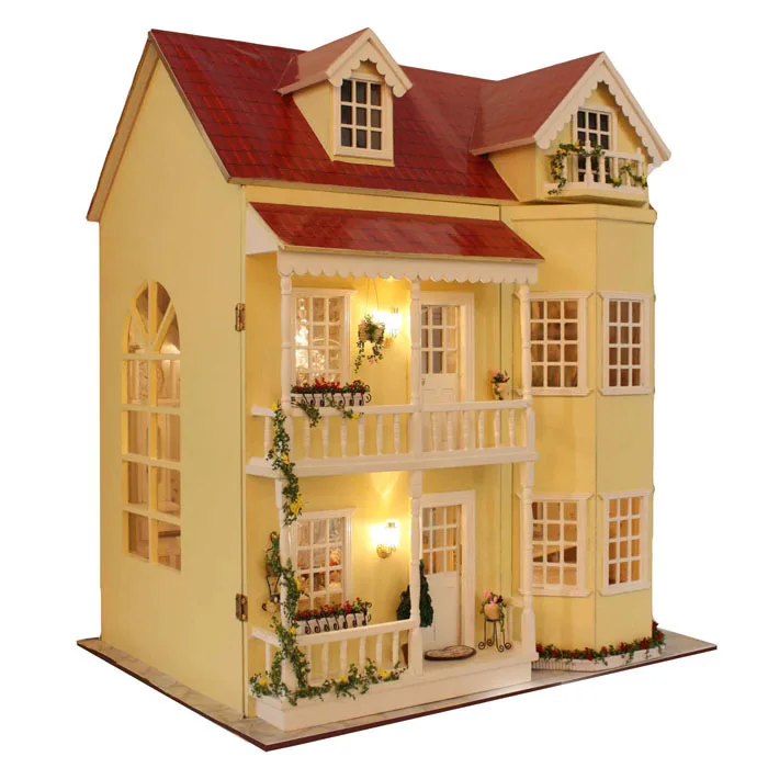 Fairy Homeland Large scale DIY Doll house 3D Miniature Lights+Wood