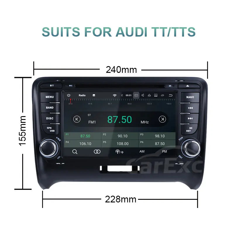 Top Android 9.0 Octa Cores Car DVD Player For Audi TT 2006-2012 With Canbus WIFI Radio GPS Bluetooth USB DVD Multimedia DSP Carplay 28