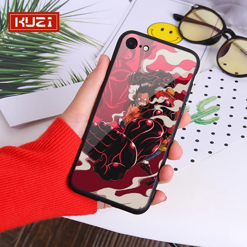 

KUZI ONE PIECE Half Wrapped Case For iphone 7 XS MAX Case Soft Cover For iphone 6 6S 7 8 Plus iphone X XR Phone Bag Case