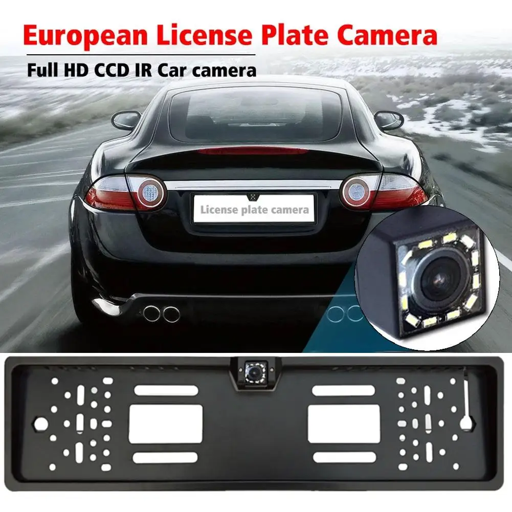 

Car Rear View Camera 12LED Light Waterproof HD Night Vision 140 Degree Wide Angle Rear Camera For UK/European License Plate