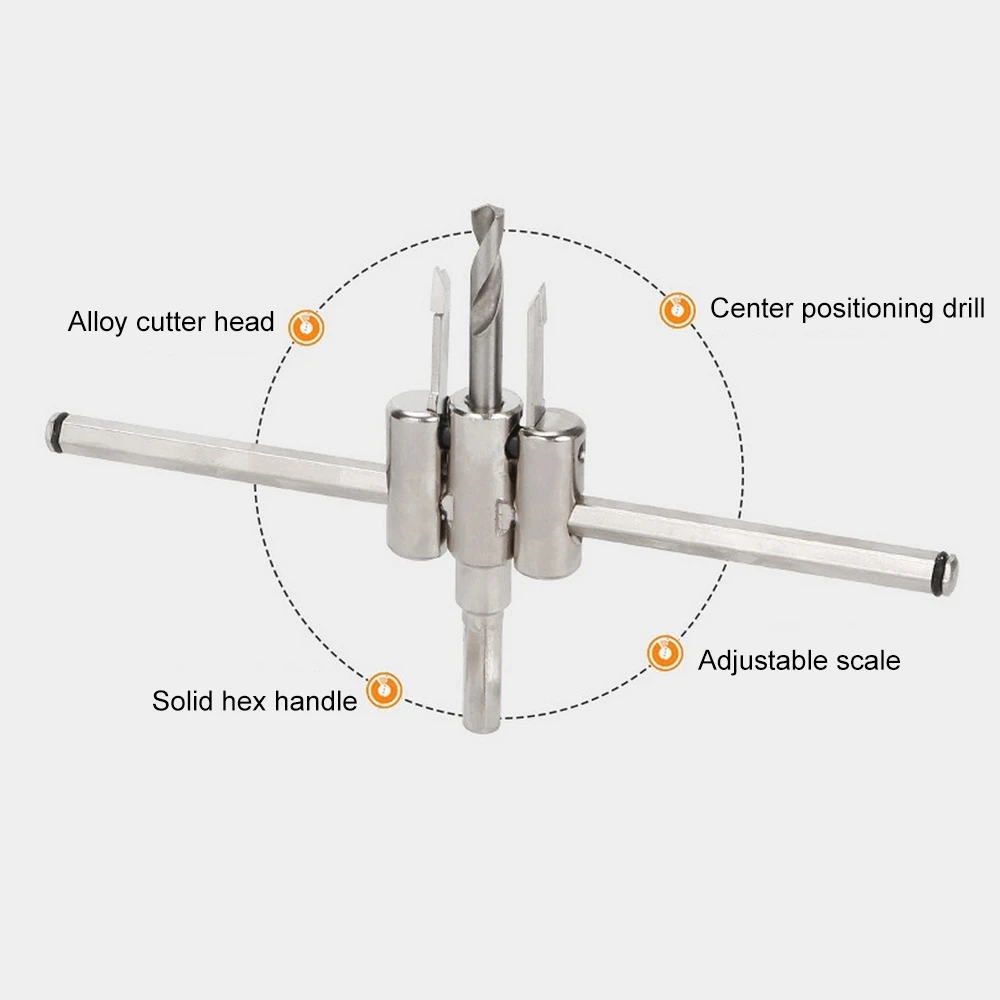 Деревообрабатывающий станок для резки отверстий, набор сверл Hope Opener, 120, 200, 300 мм, регулируемый резак авиационного типа, беспроводные Деревообрабатывающие инструменты