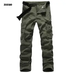 ZOEQO Размер 28-40 большой в наличии мужские s штаны-карго, повседневные мужские s брюки, мульти карманные военные брюки для мужчин, армейские