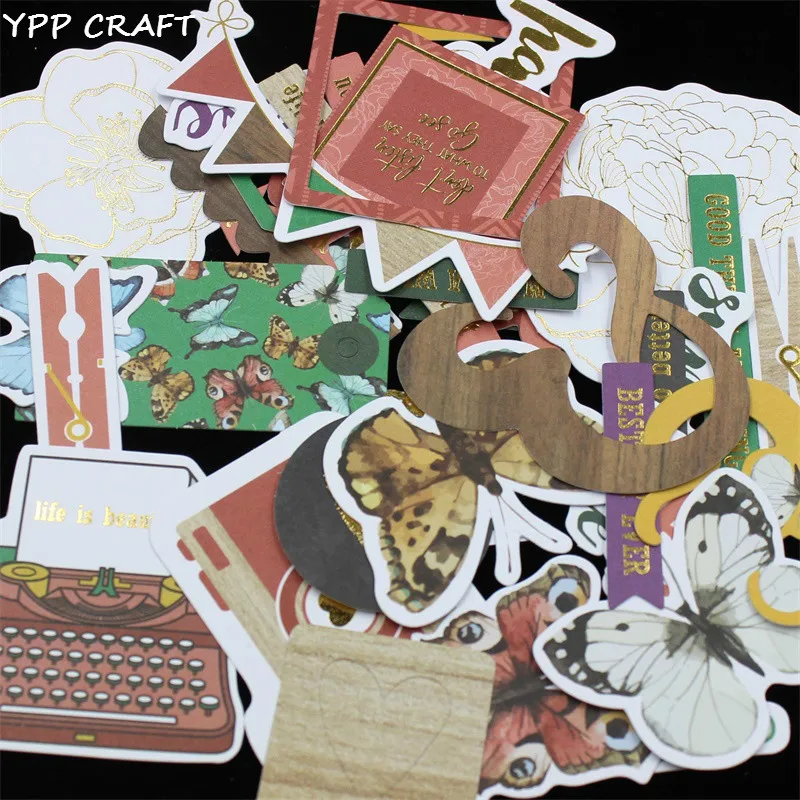 YPP CRAFT 40 шт. Счастливый Солнечный свет красочный картон высечки для скрапбукинга