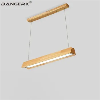 

Nordic Design Wood LED Pendant Light Loft Style Modern Hanging Lamp Industrial Wind Home Decor Indoor Lighting Strip Fixtures