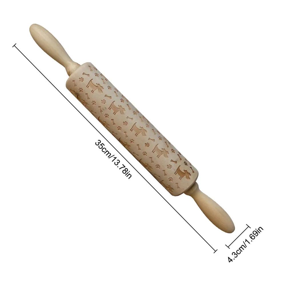 Деревянный щенок и кости тиснение скалкой гравировкой с динозавров для тиснением печенье гравировкой скалкой