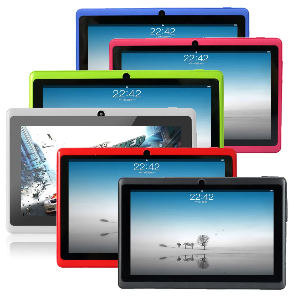 Shipping from USA Yuntab 7inch Q88 A33 Quad Core 512MB 8GB 1 5GHz five colors Tablet