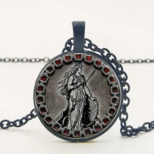 Подвески ручной работы кулон богини ожерелье Freya Norse Ювелирные изделия стеклянная круглая подвеска