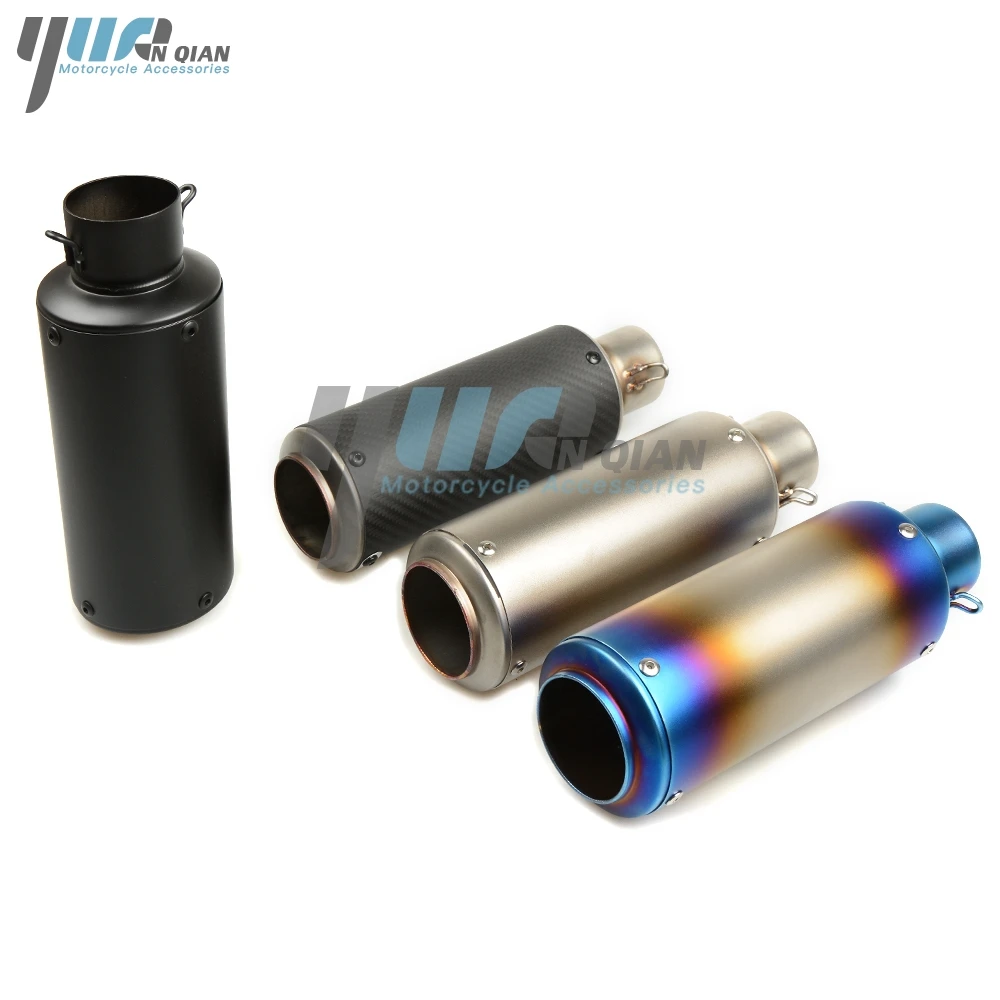 

YUANQIAN Laser Marking 51MM/61MM Exhaust Pipe Moto Eape Carbon Fiber Muffler Pipe For SUZUKI GSR GSXR 600 750 1000 SV 650