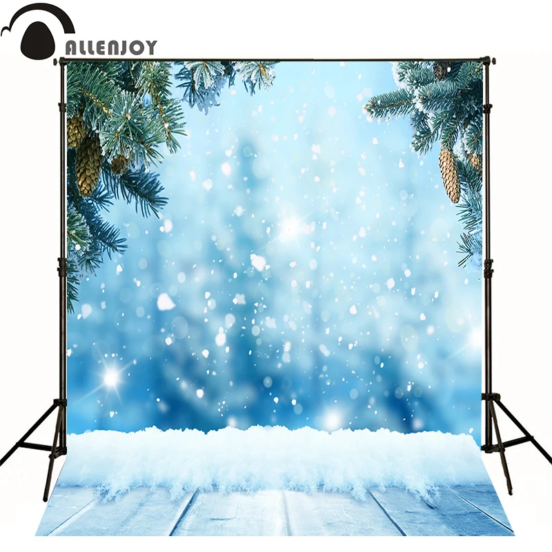 Allenjoy фотографический фон снежинка зима дерево снег дети милые фотосессии