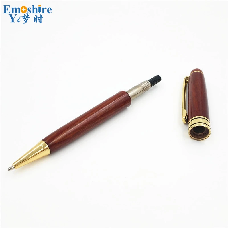 Emoshire Roller Ball Pen Set Vintage Ballpoint Pen with Wood Cufflinks (10)