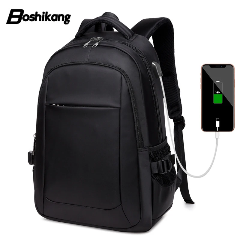 Boshikang мужской рюкзак в деловом стиле зарядка через usb для мужчин 15,6 дюймов рюкзак для ноутбука для мужчин и женщин Модный Дорожный Рюкзак