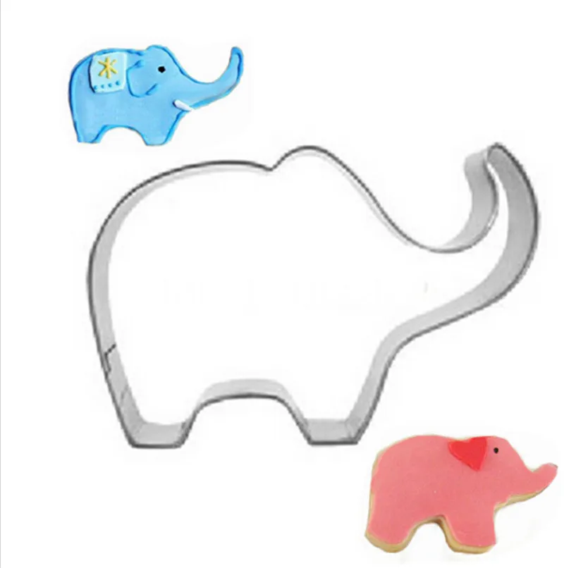 

1PC/Lot Stainless Steel Animal Elephant Cookie Cutter Dough Pastry Fruit Chocolate Decorating Mold DIY Kitchen Baking Moulds