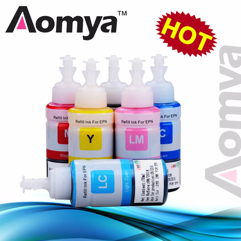 

Dye based refill ink 6PC/Set Compatible for Epson XP 235 332 432 247 442 342 345 Printer