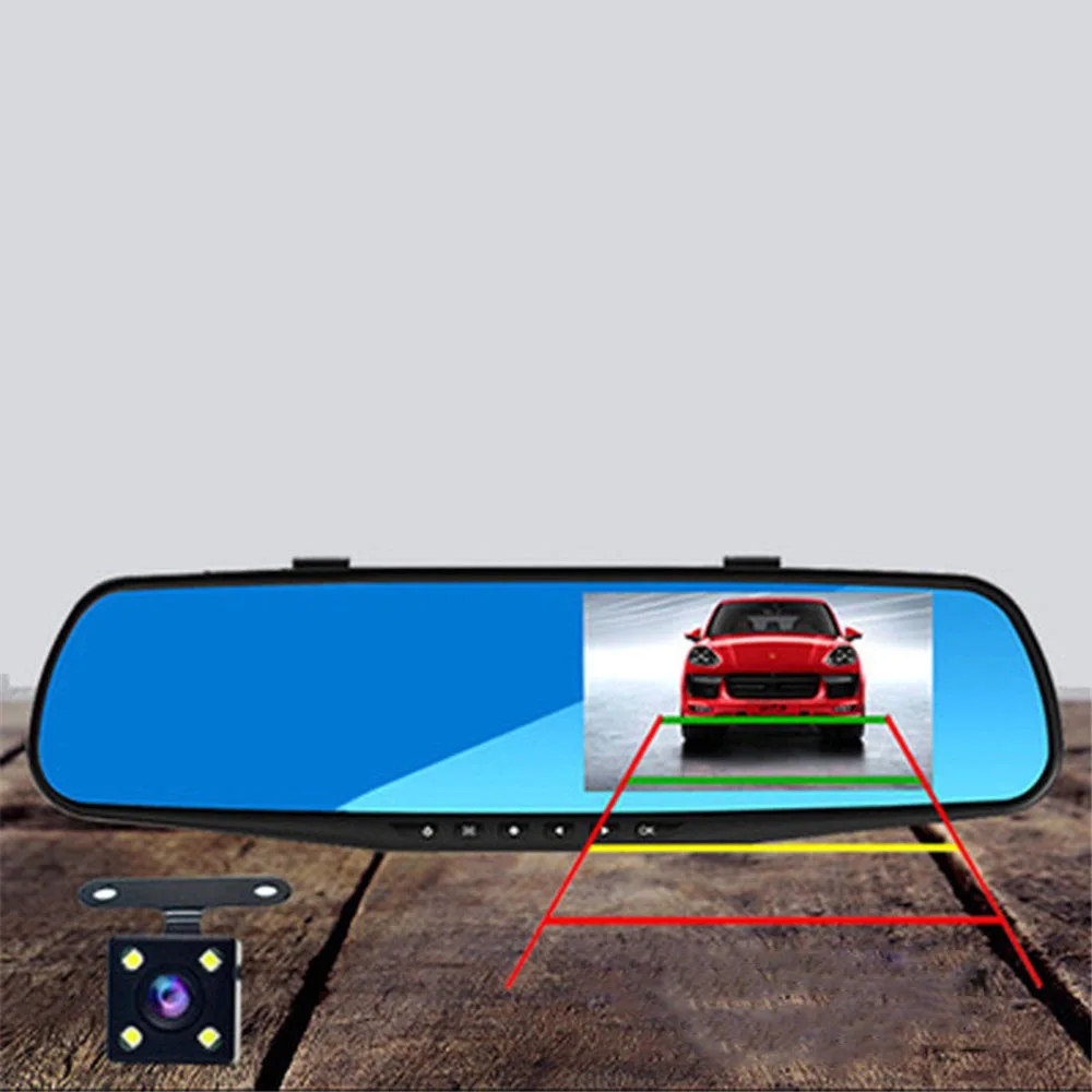 

Chunmu Hot Full HD 1080P Car Dvr Camera Auto 4.3 Inch Rearview Mirror Digital Video Recorder Dual Lens Registratory Camcorder