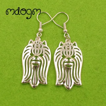 

2020 Cute Yorkshire Terrier Dog Animal Pendant Drop Earrings Silver-Plate Kawaii Funny Summer For Women Girls Woman Ladies E042