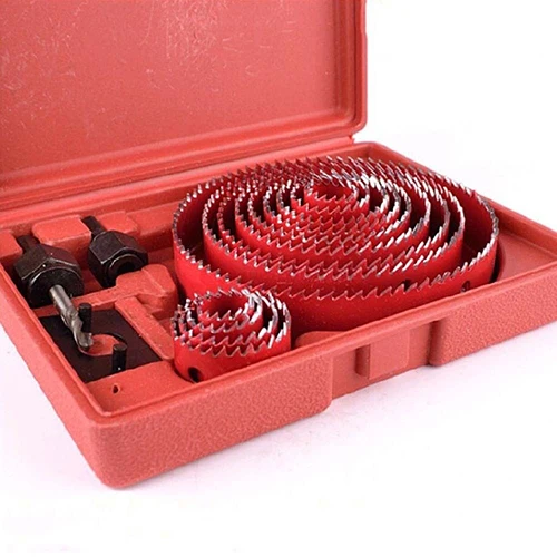 

8 Pieces Woodworking Carpenter Down Lights Hole Cutter Saw Holesaw Kit Set  Random Color
