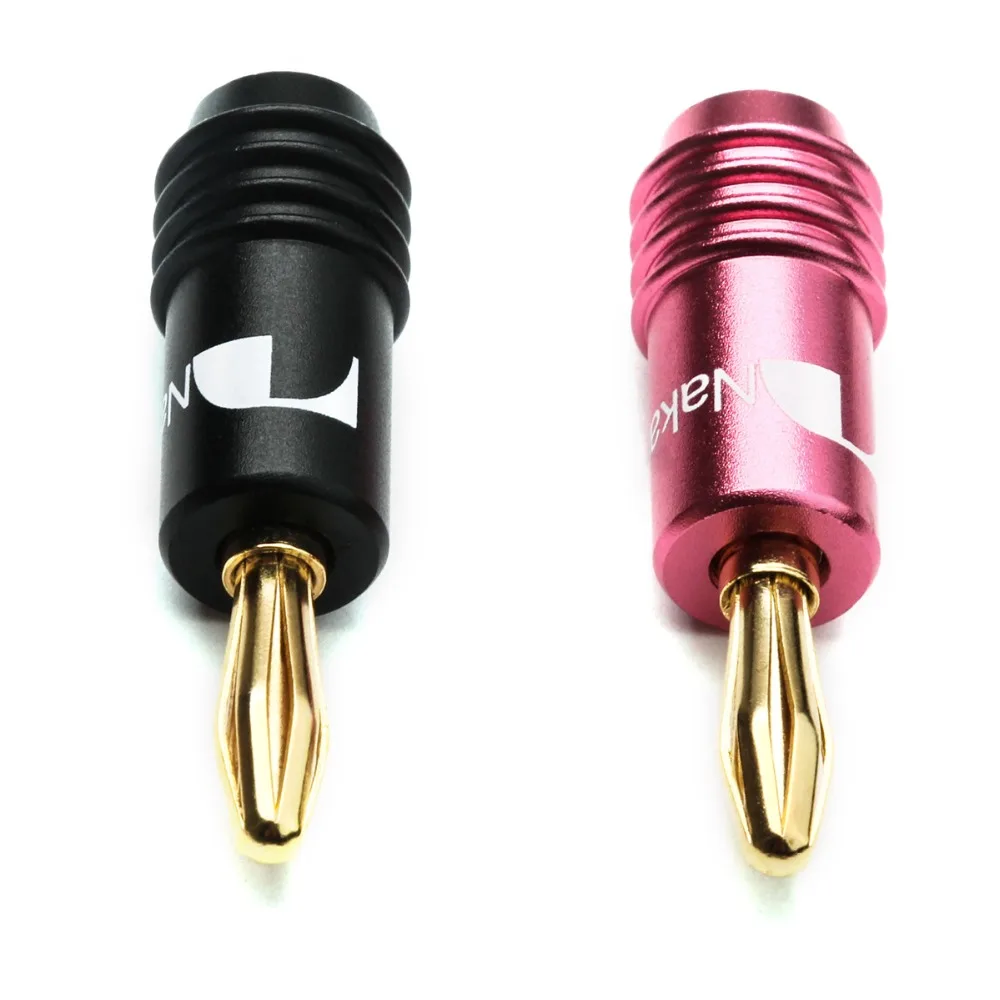 

1pair/2Pcs Nakamichi 4mm Banana Plug Connectors Adapter Wire Connector Banana Plug Gold Plated For Musical HiFi Audio