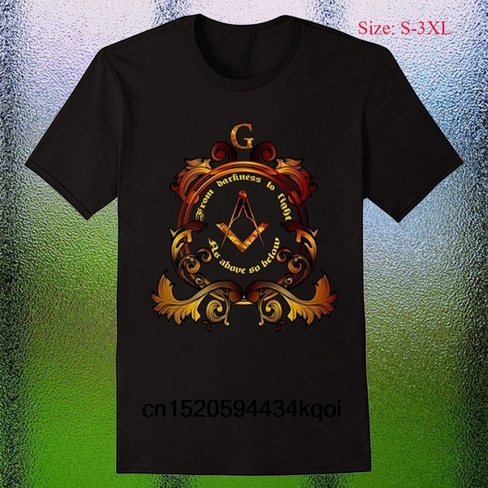 

Freemason Masonic Symbol Square Compass T-Shirt Men T-shirt Size S-3XL