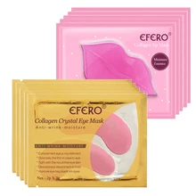 5 pack коллагеновая маска Eye патчи под Eye Care темный круг Anti-морщины вокруг глаз маска и 5 pack маска для губ пополнела влаги