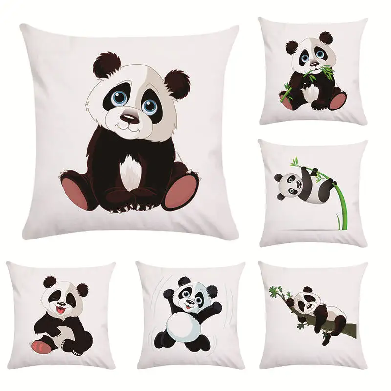 

45cm*45cm Cute cartoon panda super soft cushion cover and sofa pillow case Home decorative pillow cover